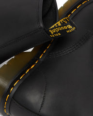 1460 greasy leather lace up boots