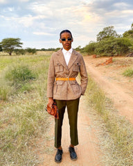 3989 yellow stitch smooth leather brogue shoes