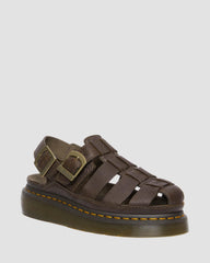 wrenlie grizzly leather fisherman sandals