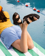 athena leather strap sandals