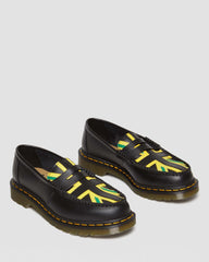 penton denim tears smooth leather loafers