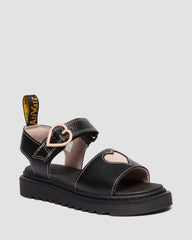 hearts leather sandals