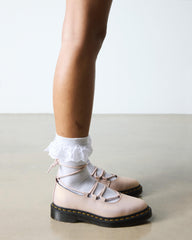 iridescent leather ballet flats