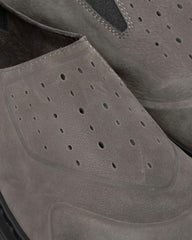 nubuck leather mules