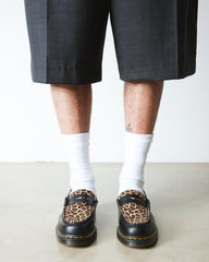 hair on and smooth leather loafers