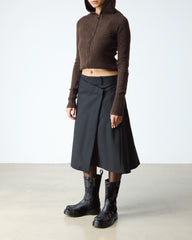 hair on croc emboss leather boots