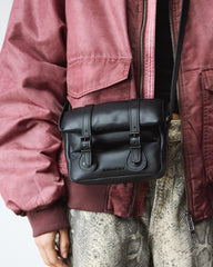 7 inch padded leather satchel