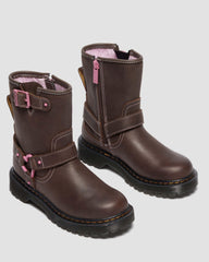 kids leather biker boots