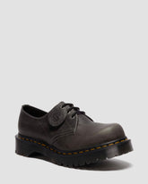 natural grain leather bump toe shoes