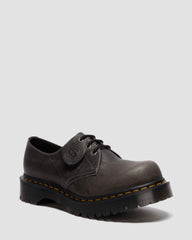natural grain leather bump toe shoes