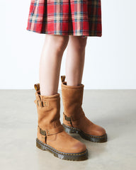 tumbled nubuck biker boots