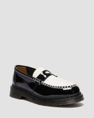 two-tone arcadia rub off leather loafers