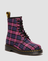 1460 tartan lace up boots