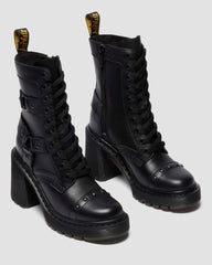 sendal leather heeled boots