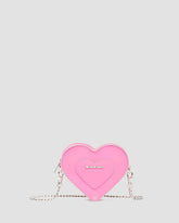 mini heart shaped leather bag