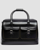 smooth leather weekender bag