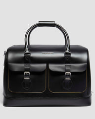 smooth leather weekender bag