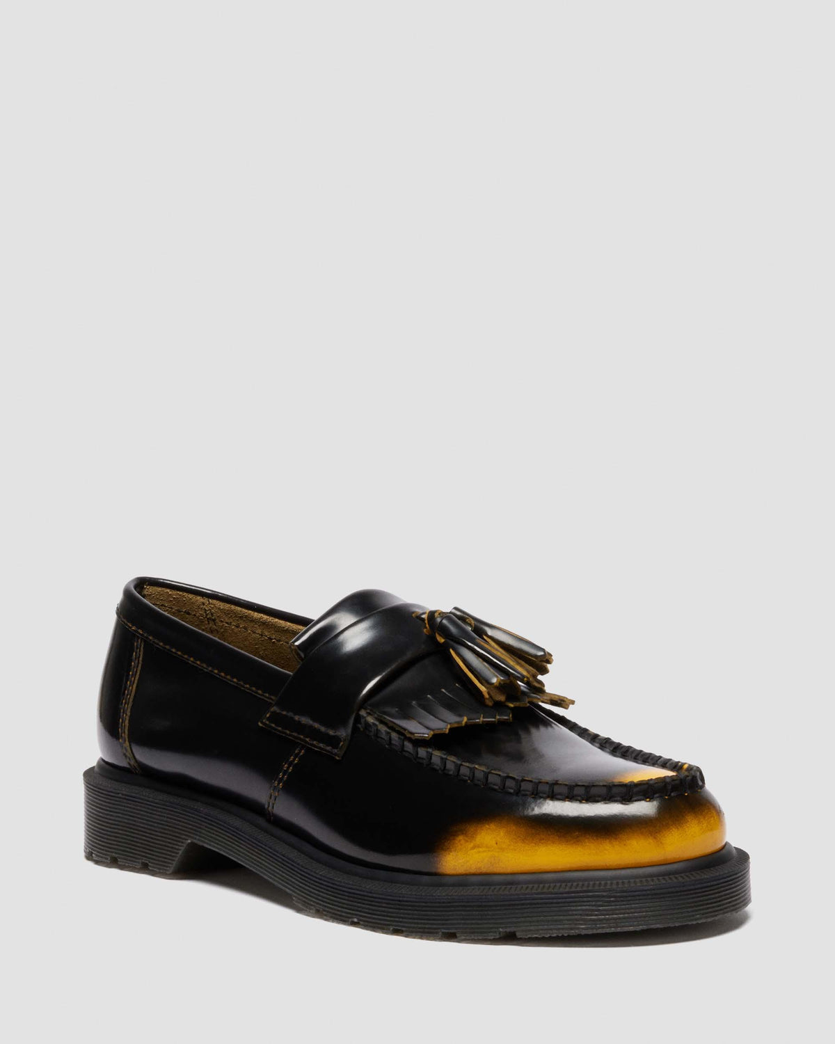 arcadia rub off leather tassel loafers