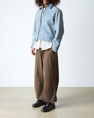 3989 yellow stitch smooth leather brogue shoes