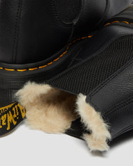 faux fur lined platform chelsea boots