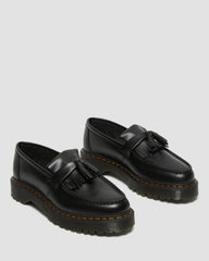 adrian bex smooth leather tassel loafers