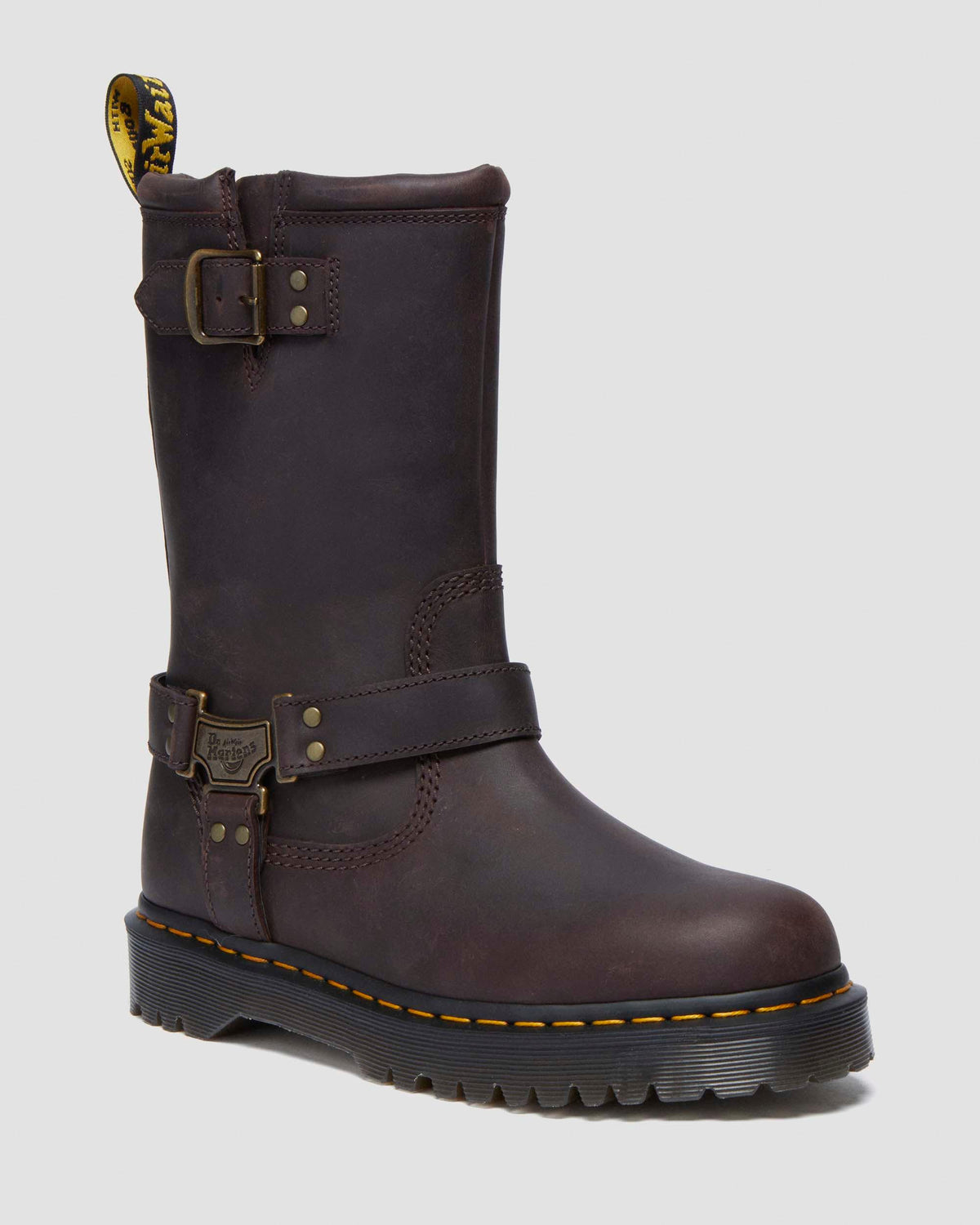 anistone hi leather biker boots