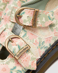 floral leather mary jane shoes