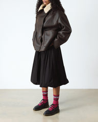 virginia leather ballet flats