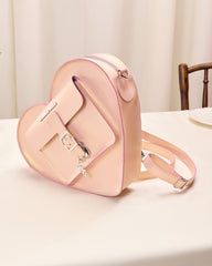 metallic shift leather backpack