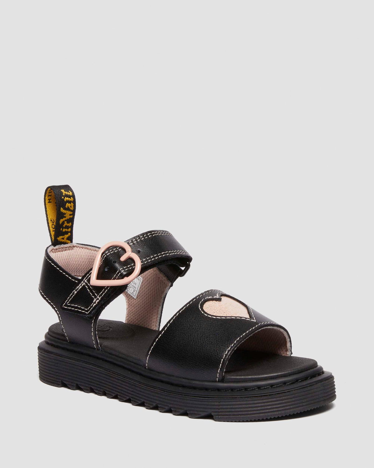 hearts leather sandals