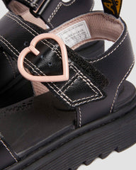 hearts leather sandals