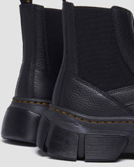 zip leather chelsea boots