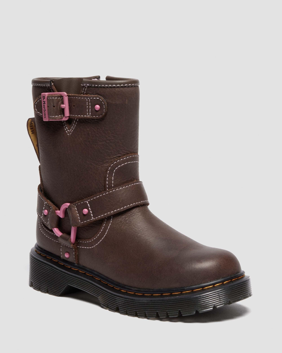 kids leather biker boots