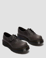 natural grain leather bump toe shoes