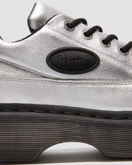 5-eye metallic leather shoes