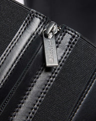 square toe leather chelsea boots