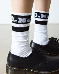 athletic logo organic cotton blend socks