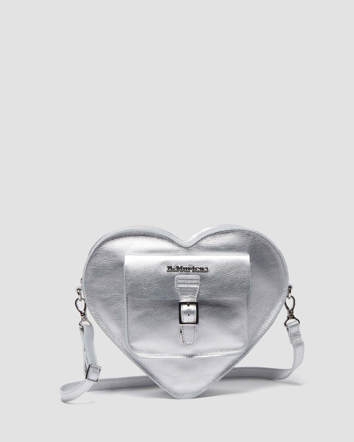 heart shaped milled metallic backpack