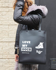 love my docs leather tote bag